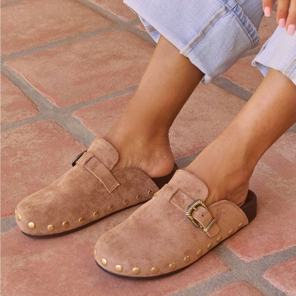 Vici Shoes - Vici Telliah Faux Suede Studded Mule